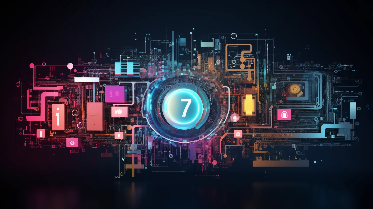 Ein Abschnitt, der technikbezogene Abkürzungen zeigt. Eine visuelle Darstellung verschiedener Technik-Konzepte.
